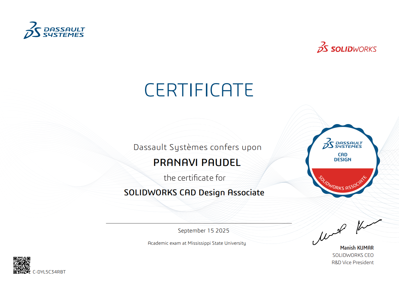 CSWA Certificate