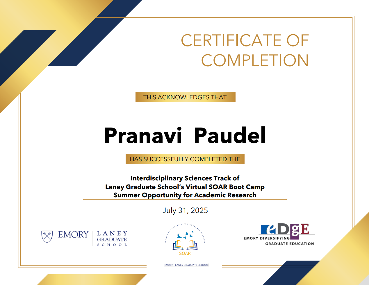 LGS SOAR Certificate